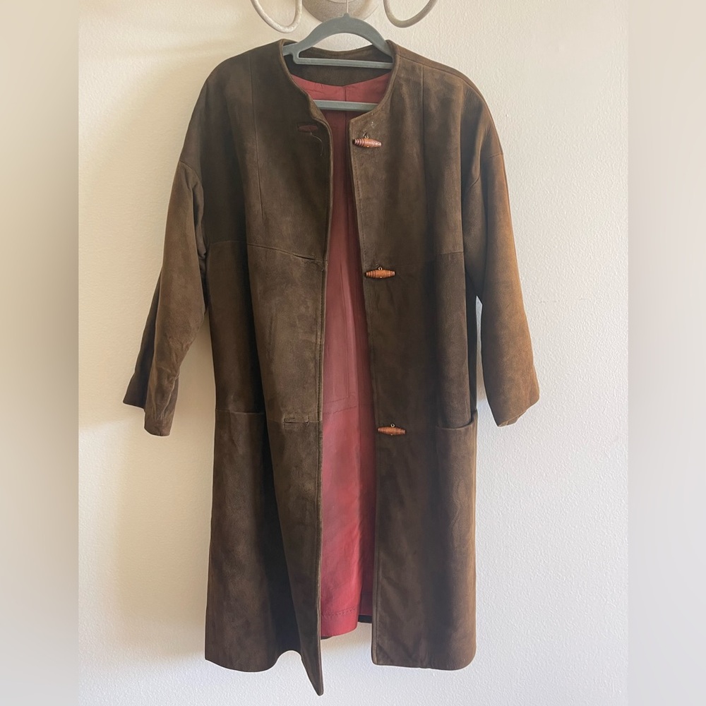 Vintage Suede Jacket - Chocolate Brown